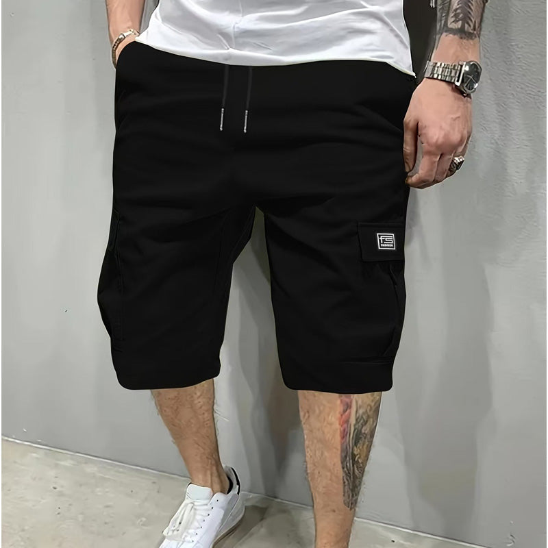 Men's Casual Cargo Shorts with Drawstring Waist – Multi-Pocket, Lightweight & Breathable